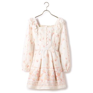 LIZ LISA Picnic Pattern Apron Dress White