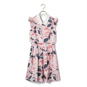 LIZ LISA Large Floral Pattern Dress Pink