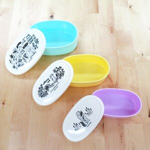 Hello Marche Botanical Series Elliptical Lunch Box 3-Piece Set Forest Teatime