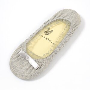 coudre un Wide Ribbon Low-Cut Liner Socks Gray