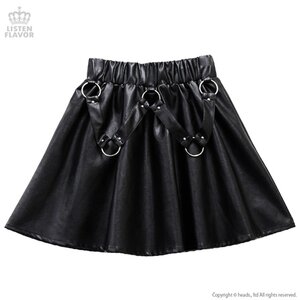 LISTEN FLAVOR Circular Harness Skirt Black
