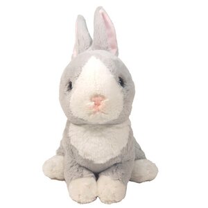 Fluffies Medium Rabbit Plushie Gray