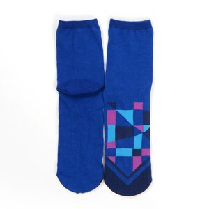 Scarf Socks Blue Geometry Pattern