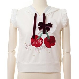 LIZ LISA Chocolate-Dipped Cherries Pullover White