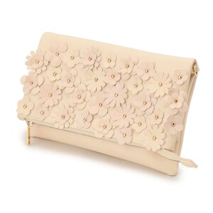 LIZ LISA Flower Motif Clutch Bag Pink