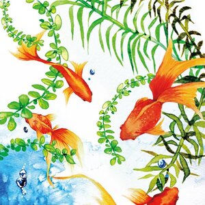 Sakura Exhibition SARAYA Poster Underwater Flowers