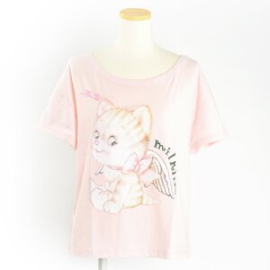 milklim Cute Angel Kitty T-Shirt Light Pink