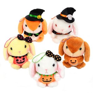 Pote Usa Loppy Halloween Rabbit Plush Collection (Ball Chain) Set of 5