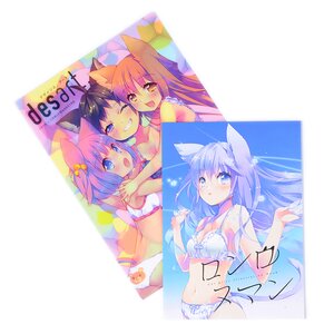 Ronronuman Cat Girls Illustration Book + Clear File Set