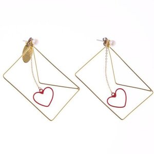 Honey Salon Love Letter Earrings Red