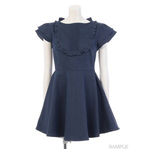 Swankiss Frilly Denim Dress Indigo