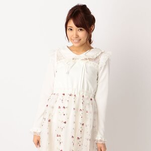 LIZ LISA Floral Organdy Dress White