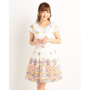 LIZ LISA Lace & Flower Dress White