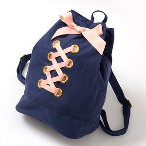 FLAPPER Lace-Up Backpack Navy