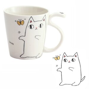 Three Cat Siblings Tail Mug Shiro