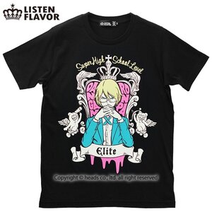 LISTEN FLAVOR Ultimate Affluent Progeny Byakuya Togami T-Shirt Black L