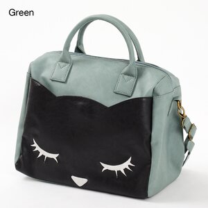 Osumashi Pooh-chan Pocket Boston Bags Green