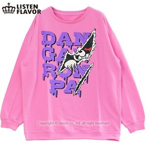 LISTEN FLAVOR Monokuma Slashing Sweatshirt Pink