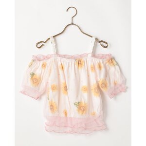 LIZ LISA Sunflower Print Blouse Pink