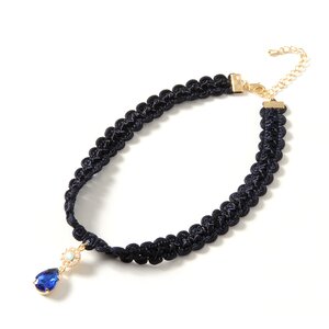 Teardrop Jewel Choker Sapphire