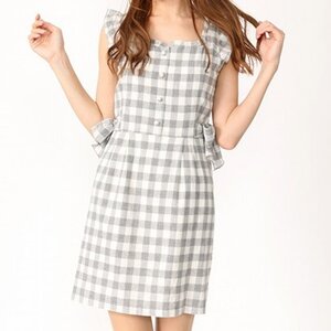 Ank Rouge Side Ribbon Tight Dress Gray