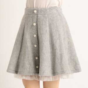 LIZ LISA Fuzzy Skirt Gray