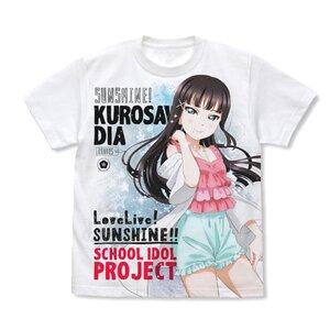 Love Live! Sunshine!! Dia Kurosawa Pajamas Ver. White Graphic T-Shirt S