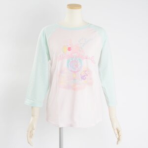 milklim Shuwa Shuwa Magic Long-Sleeved Shirt Light Pink x Mint Green