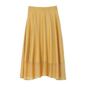 Honey Salon Organdy Flared Skirt Mustard