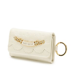 LIZ LISA Embossed Enamel Key Case White
