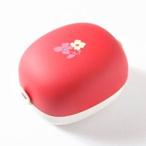 Onigiri Carrying Chiffon Pattern Lunch Bowl Red