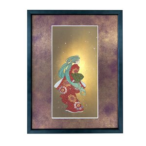 Beauty Looking Back Miku Embroidery Art