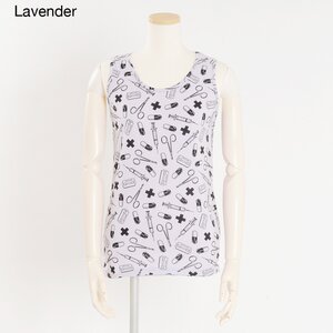 Listen Flavor Medicine Pattern Tank Top Lavender