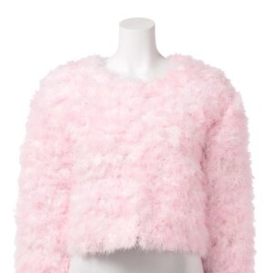 Swankiss Short Feather Coat PInk