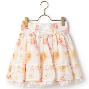 LIZ LISA Sunflower & Parfait Sukapan Skirt White