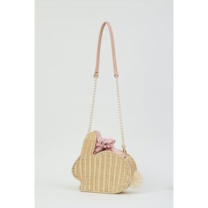 Honey Salon Rabbit Shoulder Bag Beige