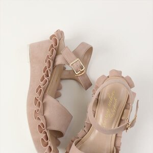 Honey Salon Frilly Sandals Pink Beige 23