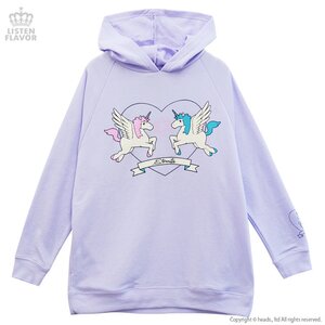 LISTEN FLAVOR Angel Unicorn Hoodie Lavender