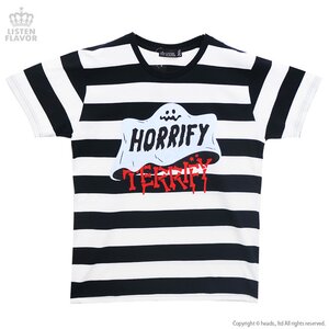 LISTEN FLAVOR Doki Doki Ghost Border Cutsew Black x White