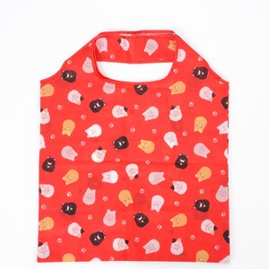 Mameshiba San Kyodai & Hige Manjyu Dog & Cat Eco Bag Hige Manjyu Pattern