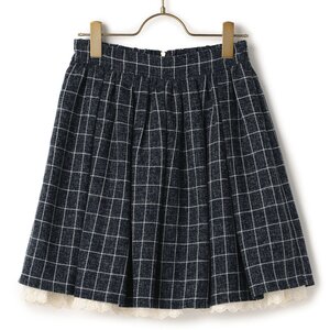 LIZ LISA Checkered Skirt Navy