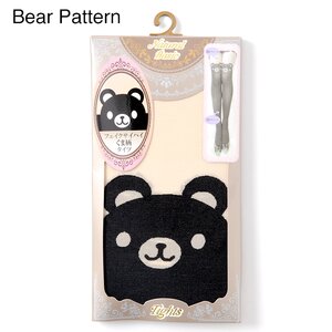 Animal Fake Thigh-High Tights Bear Pattern