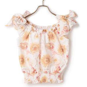 LIZ LISA Sunflower & Parfait Top White