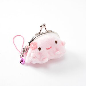 Hannari Tofu Mini Gamaguchi Coin Pouch Ume Tofu