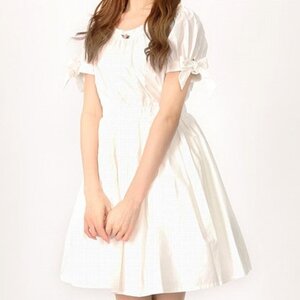 Ank Rouge Petit Rose Shirred Dress White