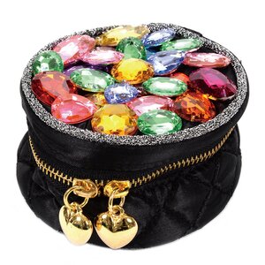 Raghbishwa Colorful Bijou Eco Bag w/ Pouch Black