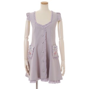 LIZ LISA Rose Pocket Jumper Dress Lavender
