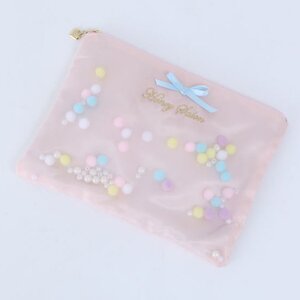 Honey Salon Pom Pom Pouch Pink