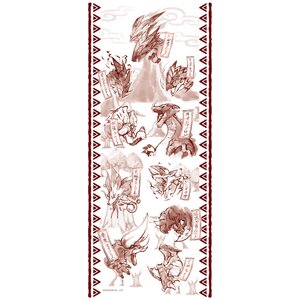 Monster Hunter XX Japanese-style Hand Towel Red