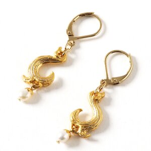 Palnart Poc Pearl Vine Earrings Gold